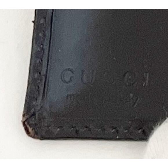 GUCCI GG Unisex Bifold Leather Wallet Vintage - Picture 9 of 12